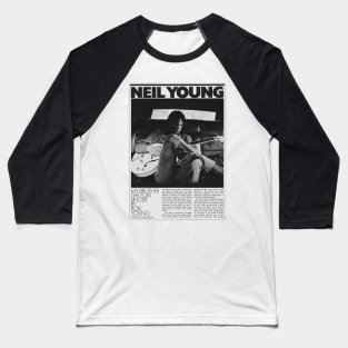 Neil Young Newspaper #2 Baseball T-Shirt